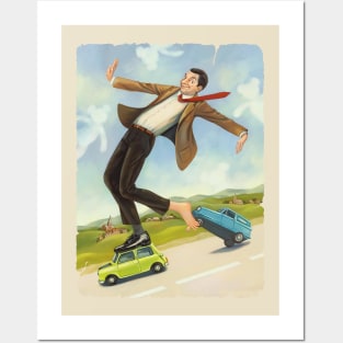 Mr Bean Flaying Posters and Art